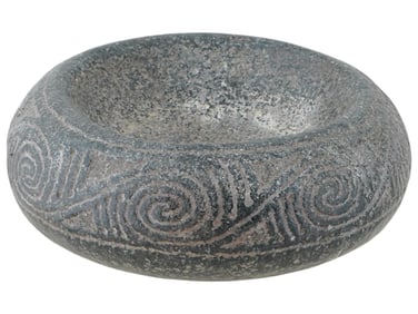 ANCIENT PRE COLUMBIAN TAINO ARAWAK STONE BOWL