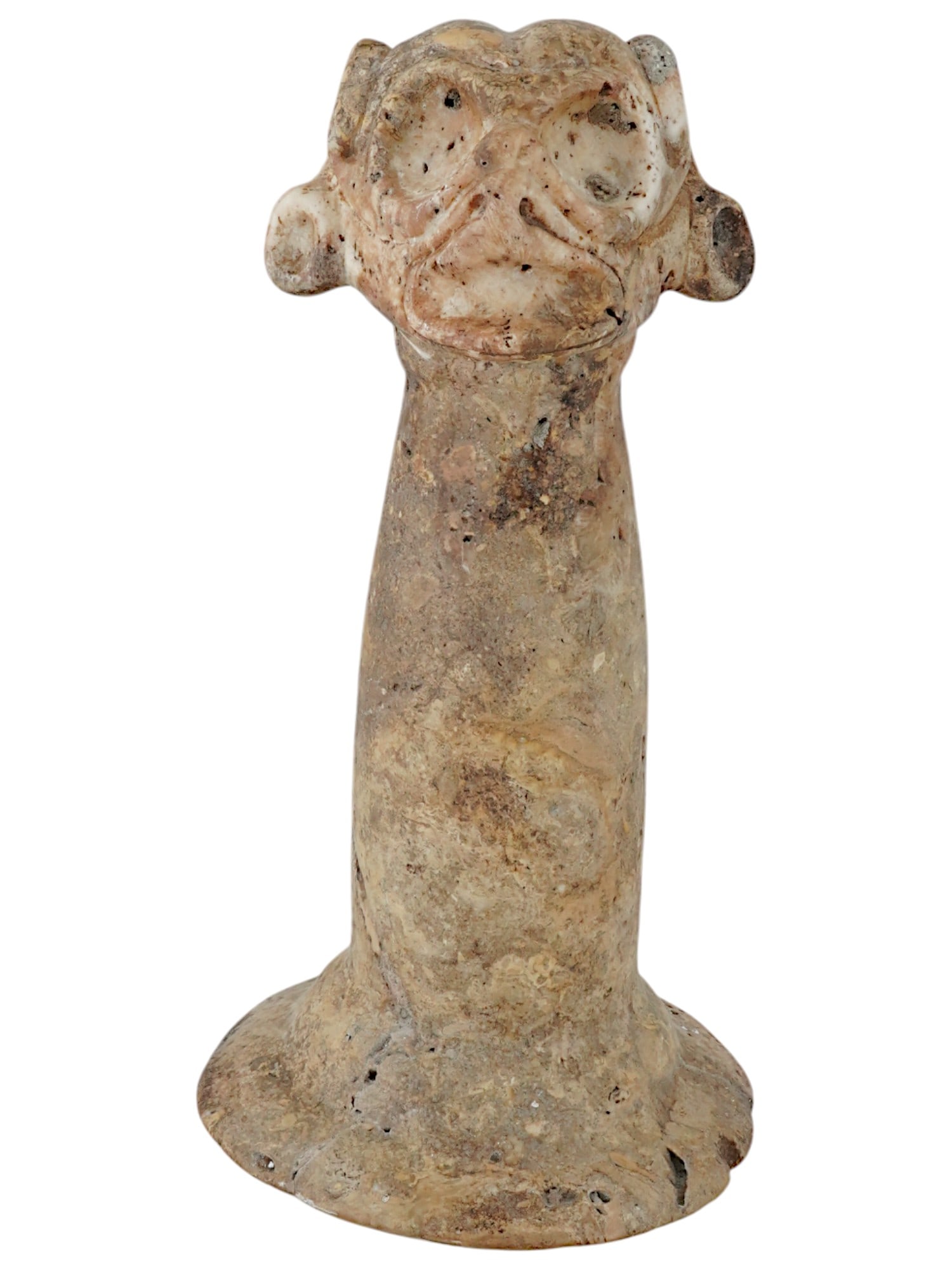 ANCIENT ARAWAK TAINO CARVED STONE PESTLE W HEAD (1 of 6)