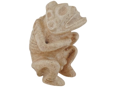 ANCIENT PRE COLUMBIAN TAINO ARAWAK STONE IDOL FIGURE