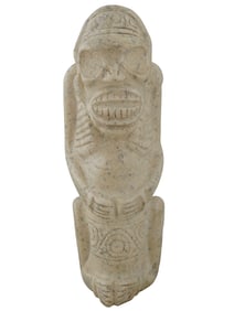 ANCIENT PRE COLUMBIAN TAINO ARAWAK STONE IDOL FIGURE
