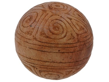 ANCIENT TAINO PEOPLE HANDCRAFTED STONE GAME BALL