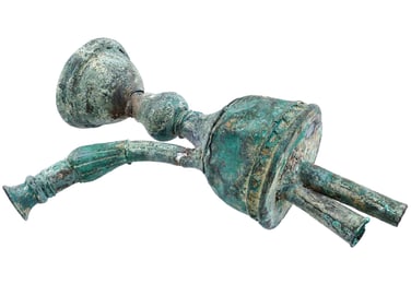 ANTIQUE 8TH CENTURY ISLAMIC BRONZE HOOKAH