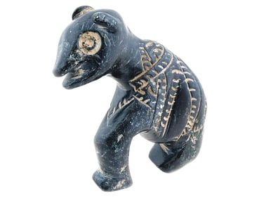 10TH C ISLAMIC HAND CARVED STONE FIGURINE OF ANIMAL