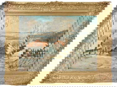 AMERICAN PAINTING BY JOHN FULTON FOLINSBEE LANDSCAPE (1 of 5)