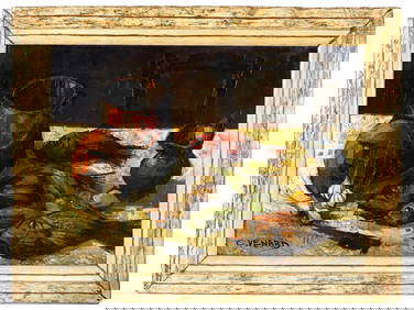 FRENCH PAINTING BY CLAUDE VENARD STILL LIFE COMPOSITION (1 of 6)