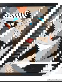 AMERICAN ACRYLIC PAINTING SIGNED ROY LICHTENSTEIN (1 of 6)