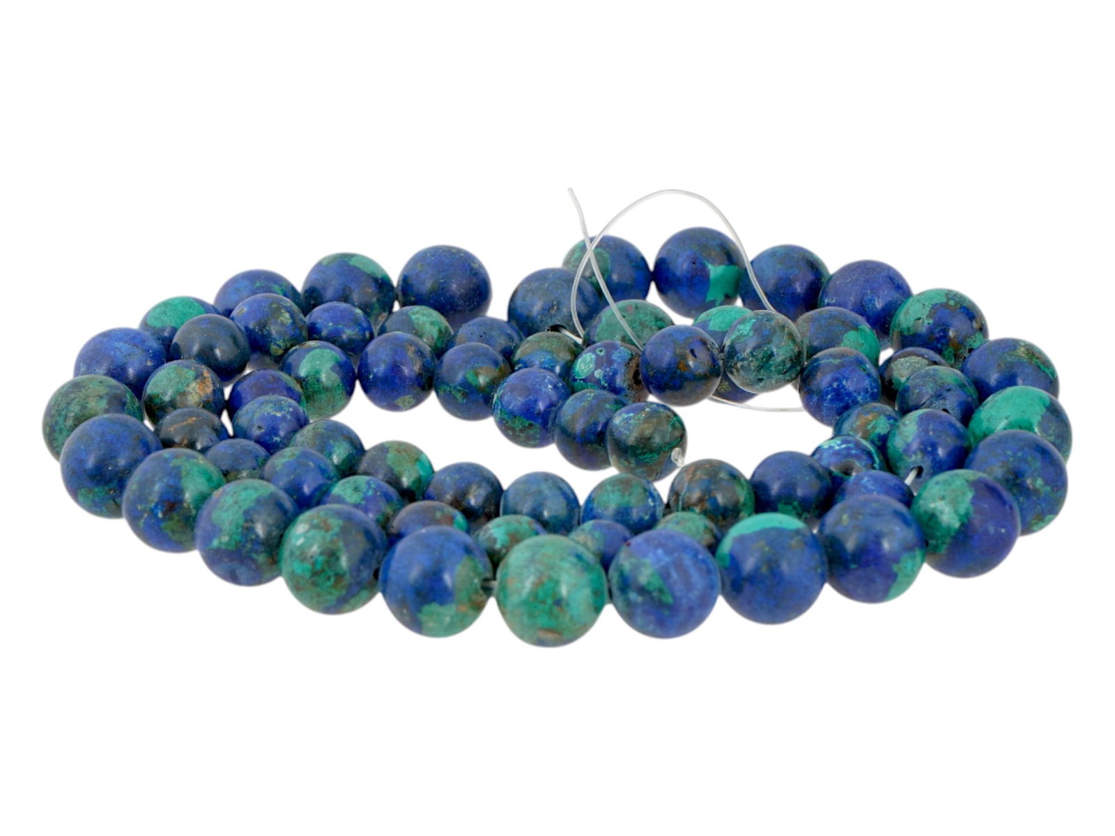 VINTAGE BLUE AND GREEN LAPIS LAZULI BEADS (1 of 2)
