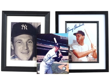 LOT OF NEW YORK YANKEE PLAYER SIGNED PHOTOGRAPHS