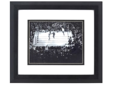 MUHAMMAD ALI AND JOE FRAZIER PHOTO WITH AUTOGRAPH