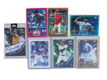 TOPPS BASEBALL CARDS LOT NUMBERED AND AUTOGRAPHS