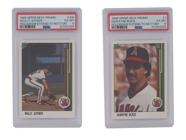 1989 UPPER DECK PROMO CARDS JOYNER AND BUICE PSA