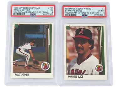 1989 UPPER DECK PROMO CARDS JOYNER AND BUICE PSA