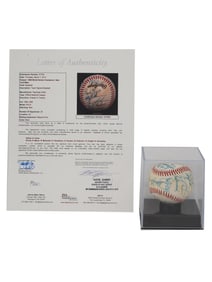 1986 WORLD SERIES METS TEAM SIGNED BASEBALL JSA AUTH