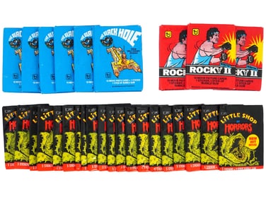 COLLECTION OF SEALED TOPPS MOVIE TV CARDS STICKER PACKS