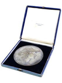 ITALIAN OLYMPIC COMMITTEE SILVER PLATED BRONZE MEDAL
