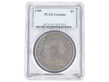 1799 AMERICAN SILVER DRAPED BUST ONE DOLLAR COIN