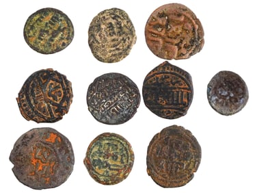 ANCIENT ISLAMIC BRONZE COINS OF VARIOUS PERIODS