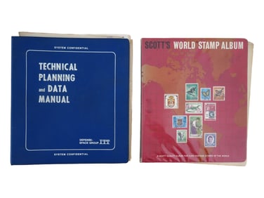 COLLECTION OF POSTAGE STAMPS IN TWO ALBUMS