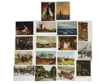 LOT OF 17 RUSSIAN SOVIET ERA POSTCARDS 1959 AND 1960