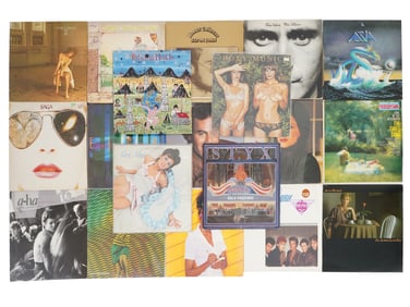 COLLECTION OF VINTAGE ROCK MUSIC VINYL RECORDINGS