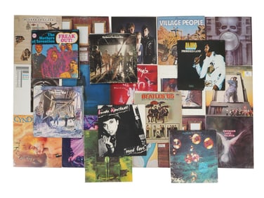 COLLECTION OF VINTAGE ROCK MUSIC VINYL RECORDINGS
