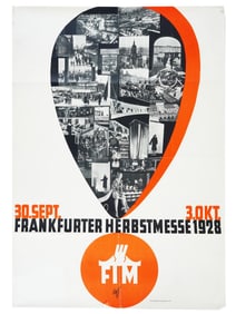 1928 FRANKFURTER HERBSTMESSE FIM EXHIBITION POSTER