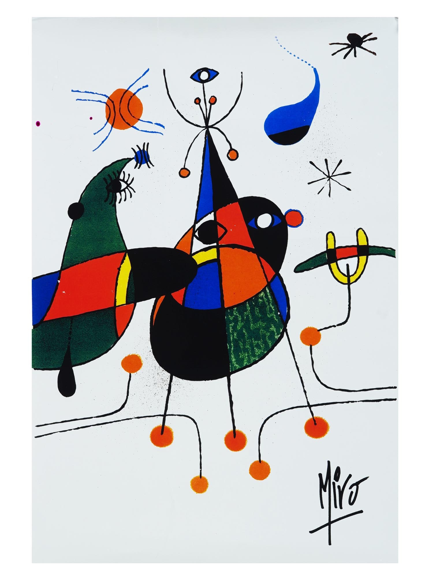 JOAN MIRO SPANISH SURREALIST LITHOGRAPH PRINT (1 of 5)