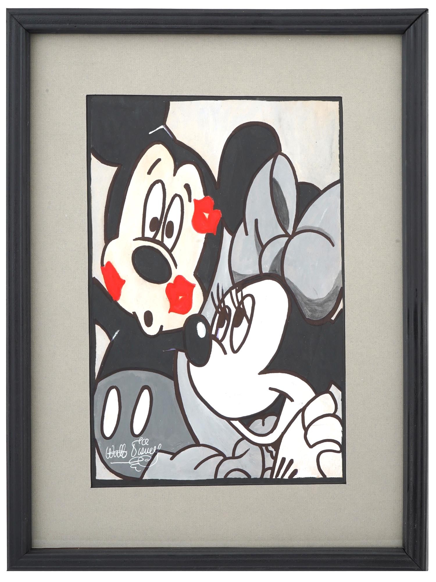 WALT DISNEY PRODUCTIONS MICKEY AND MINNIE PAINTING (1 of 5)