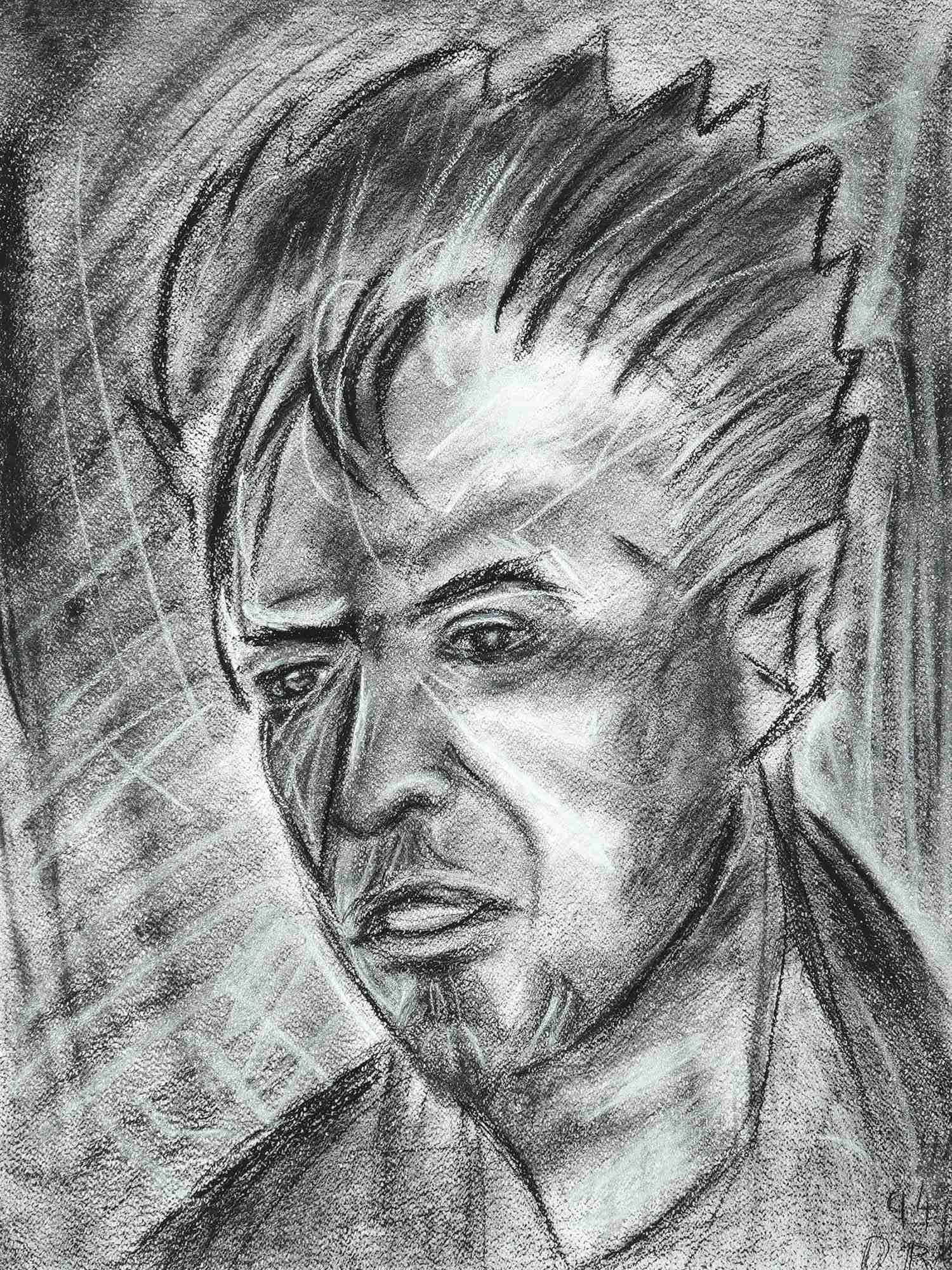 AFTER DAVID BOWIE ENGLISH PAINTING SELF PORTRAIT 1994 (1 of 4)