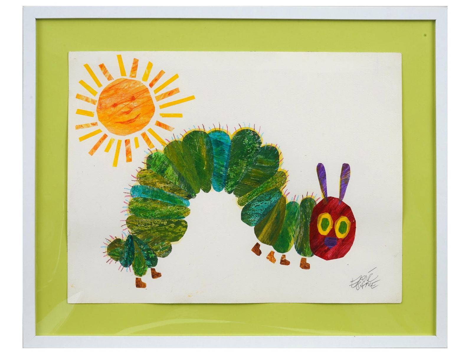 AFTER ERIC CARLE AMERICAN COLLAGE ARTWORK CATERPILLAR (1 of 4)