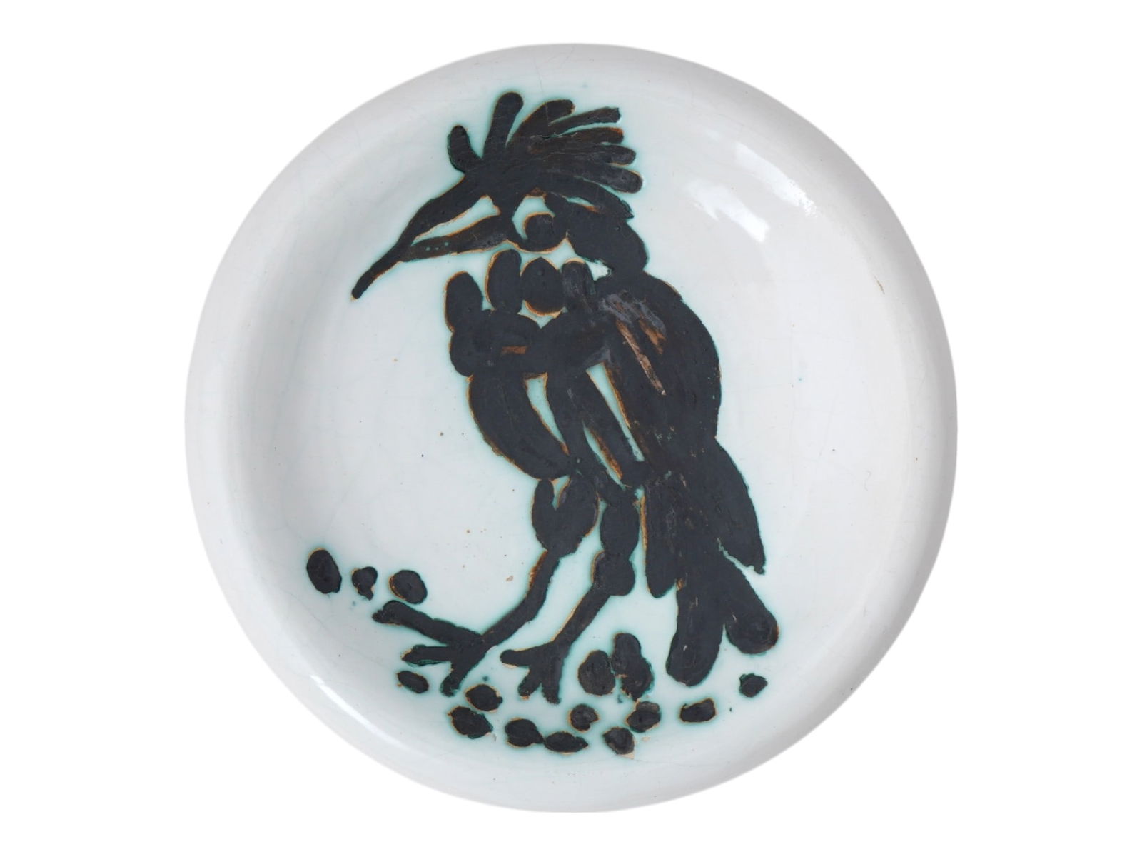 LTD PICASSO EDITION BIRD GLAZED CERAMIC PLATE ASHTRAY (1 of 4)