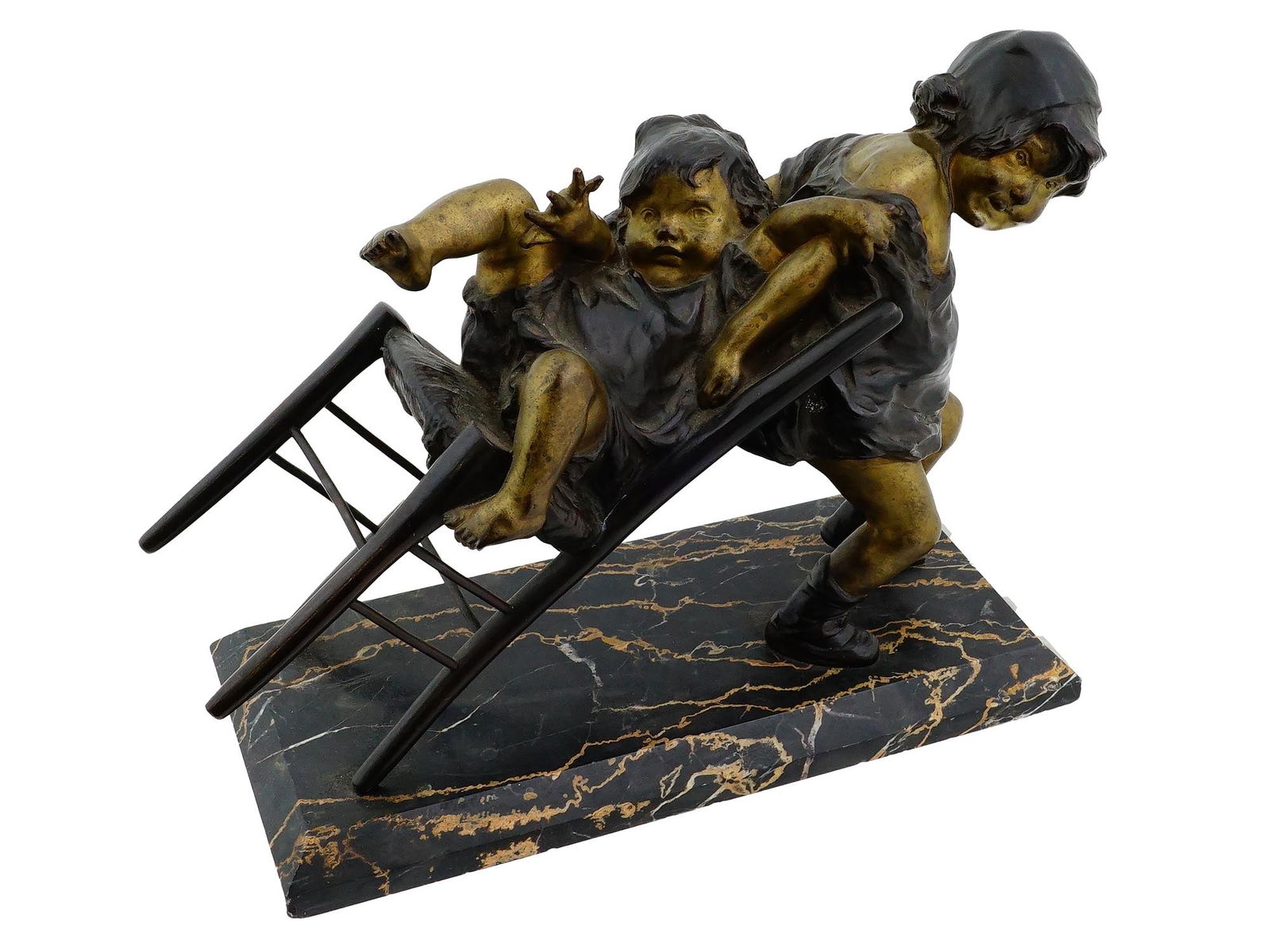 SPANISH GILT  CAST BRONZE SCULPTURE BY JUAN CLARA (1 of 7)