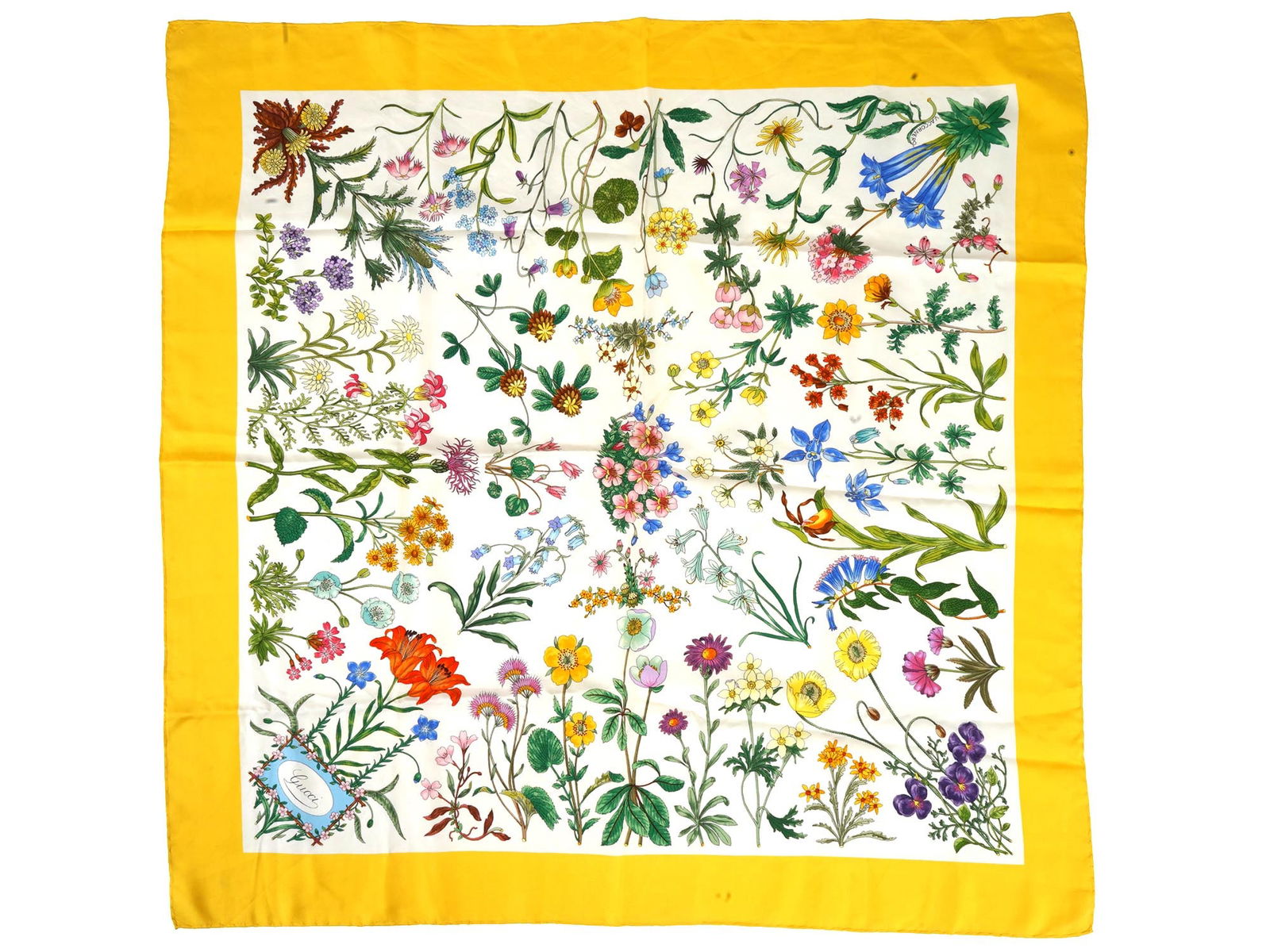 ITALIAN GUCCI SILK SCARF DESIGNED BY VITTORIO ACCORNERO (1 of 6)