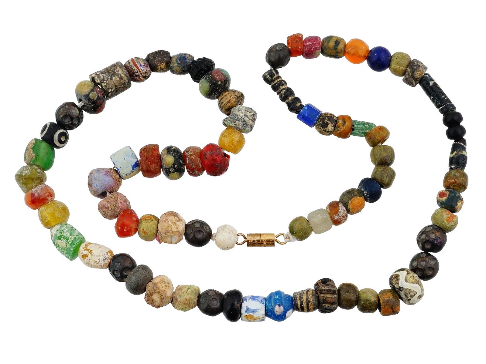 ANCIENT ROMAN MOSAIC GLASS BEAD NECKLACE (1 of 6)