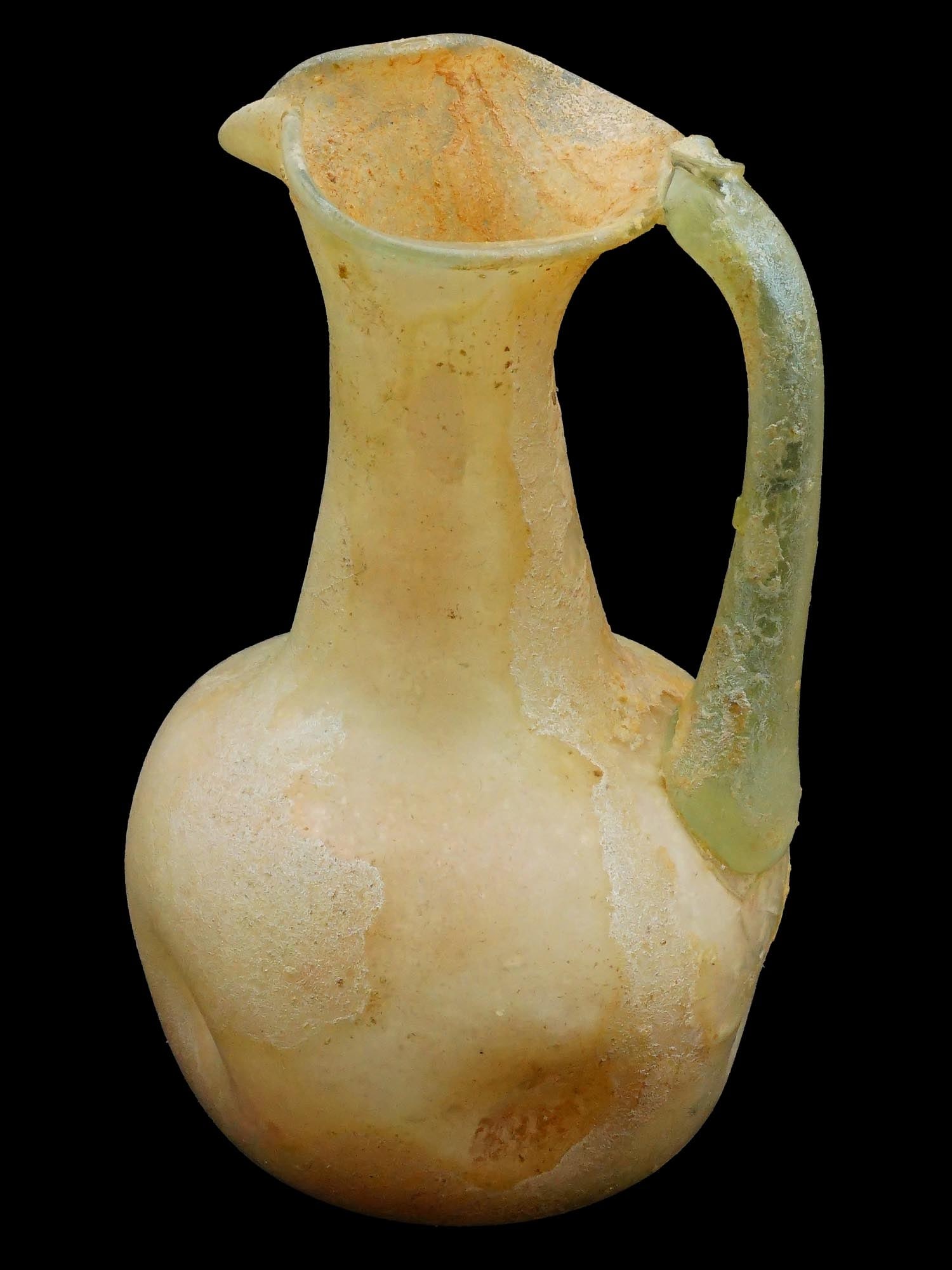 ANCIENT ROMAN EMPIRE GLASS OINOCHOE JUG (1 of 9)
