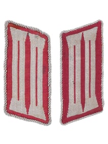 PAIR OF WWII NAZI GERMAN FIRE POLICE COLLAR PATCHES