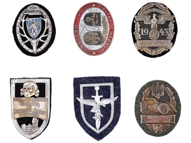 WWII NAZI GERMAN THIRD REICH PLAQUES AND SHIELDS