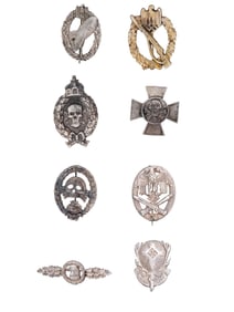GROUP OF EIGHT GERMAN WWII MODEL BADGES