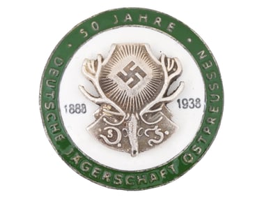 PRE WWII NAZI GERMAN BADGE 50 YEARS HUNTING ASSOCIATION