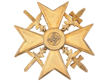 PRE WWII NAZI GERMAN SPANISH CROSS WITH SWORDS