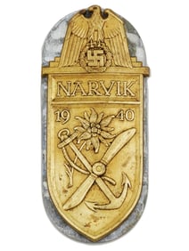WWII NAZI GERMAN WEHRMACHT NARVIK MILITARY SHIELD