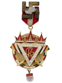 PRE WWII GERMAN BURGERGESELLSCHAFT SAAR ENAMEL MEDAL