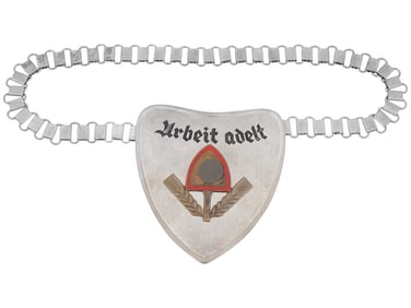 GERMAN WWII TYPE LABOUR SERVICE OFFICERS GORGET