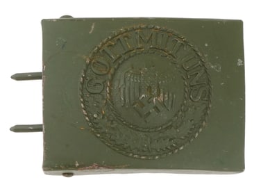 WWII NAZI GERMAN GOTT MIT UNS MILITARY BELT BUCKLE