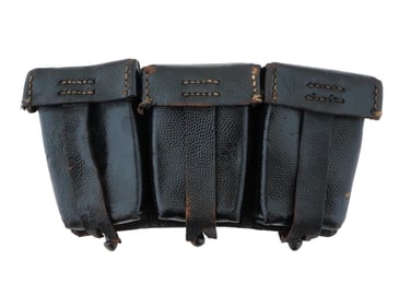 WWII GERMAN MAUSER K98 RIFLE LEATHER AMMUNITION POUCH