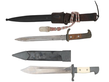 WWII TYPE NAZI GERMAN BOOT KNIVES WITH SCABBARDS