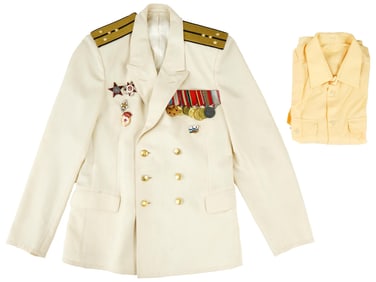 RUSSIAN SOVIET NAVAL CAPTAIN UNIFORM W ORDERS