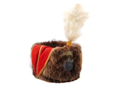 RUSSIAN IMPERIAL HUSSAR GENERAL HAT W ST ANDREW BADGE