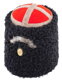 RUSSIAN IMPERIAL GENERAL COSSACK PAPAKHA HAT 1877 BADGE