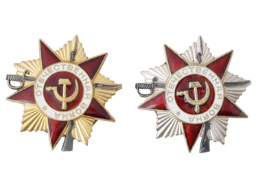 LOT OF TWO WWII RUSSIAN SOVIET PATRIOTIC WAR MEDALS